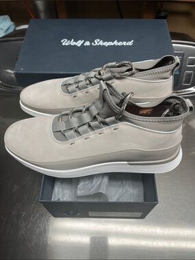 Wolf & Shepherd Men's New Light Grey/Cream, Sneaker